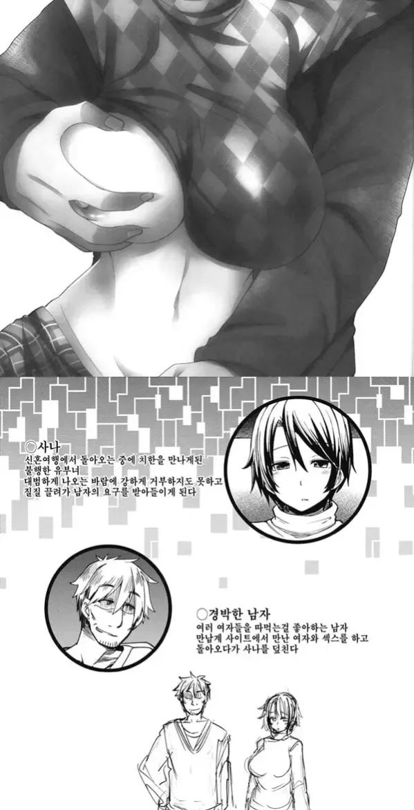 야간버스에서 치한당해서 네토라레당한 아내
