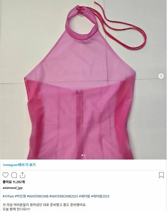워터밤 의상을 선공개한 가수