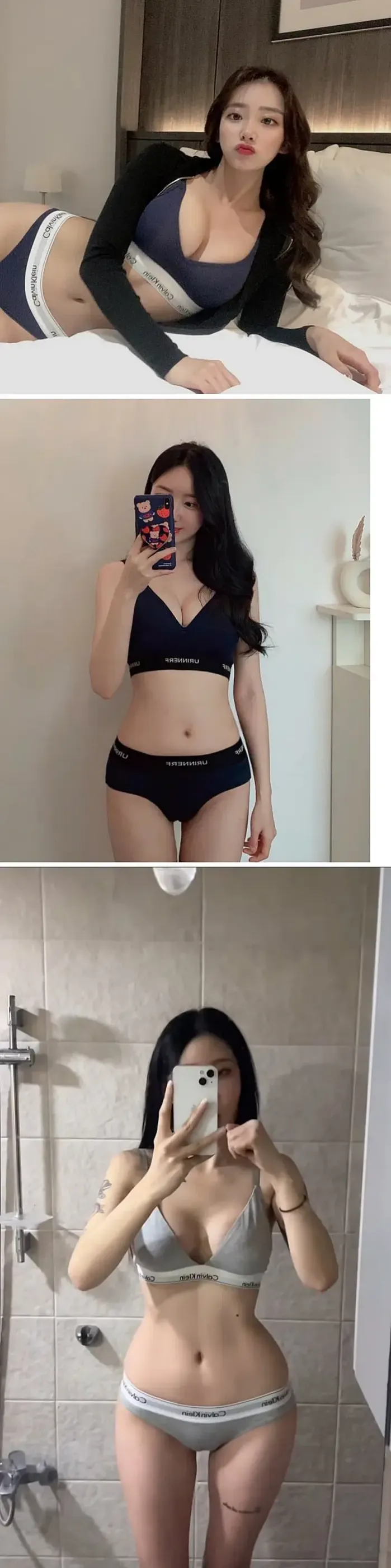 새끈함이 돋보이는 칼빈클라인 속옷녀